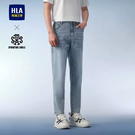 HLA/海澜之家SPRINTING SMILE系列牛仔裤25春夏新九分裤子男商品大图