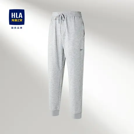【奥莱清仓】HLA/海澜之家23夏抽绳松紧腰休闲裤刺绣宽松弹力卫裤商品大图