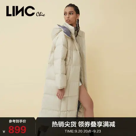 LINCCHIC金羽杰羽绒服女软糯保暖轻薄长款羽绒服女冬季Y21808203商品大图