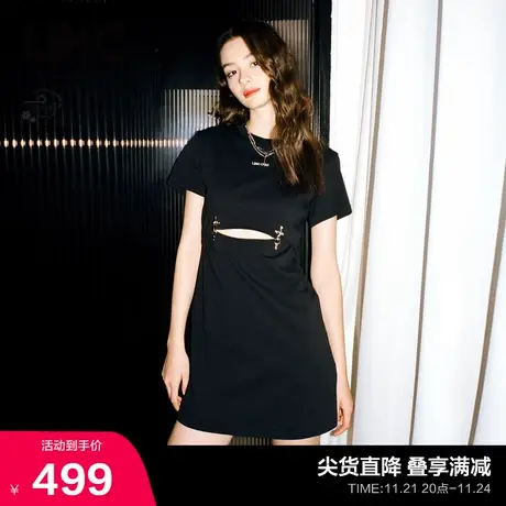 LINCCHIC金羽杰新款连衣裙炫腹机能感针织连衣裙女S232KD149Y图片