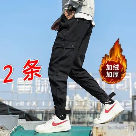 cargo工装裤男潮牌束脚宽松秋冬季裤子男韩版潮流新款休闲长裤男商品大图