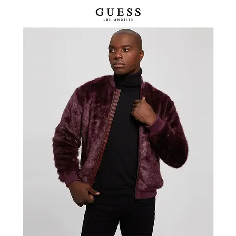 GUESS 男士宽松时尚字母加厚拉链夹克外套-M2BL00WECY0商品大图