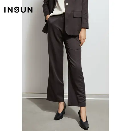 INSUN恩裳秋季职场直筒阔腿西裤商品大图