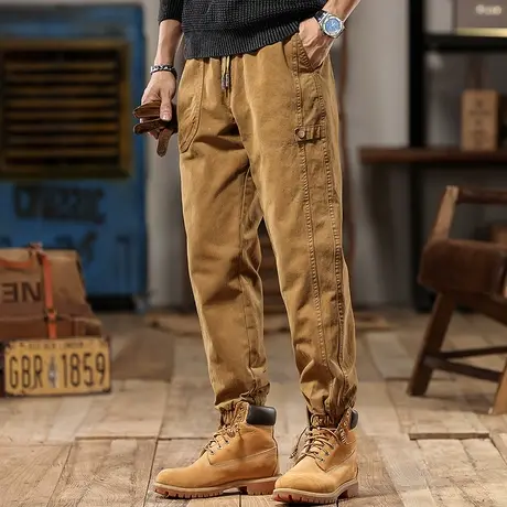 百搭工装裤潮流耐磨高密斜纹精梳棉百搭时尚通用登山潮流工装裤商品大图