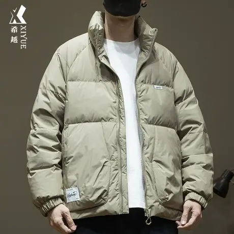 希越户外防水立领棉衣外套男秋冬款宽松大码男士加棉加厚羽绒棉服商品大图