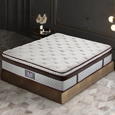 富安娜床垫乳胶床垫羊绒防螨软硬两用弹簧床垫席梦思黄麻护脊床垫商品大图