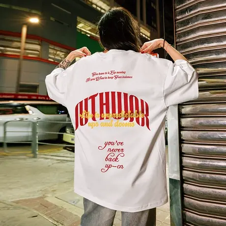 Nuthink美式街头oversizet恤男短袖潮牌国潮宽松潮流大码半袖夏季图片