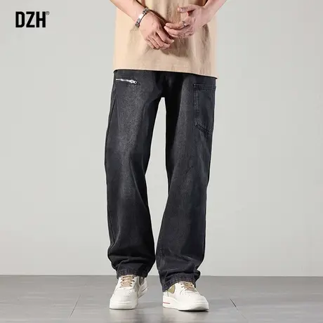 男士阔腿牛仔裤男直筒裤2024年新款休闲裤潮牌高级感大码春季裤子商品大图