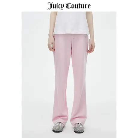 Juicy Couture橘滋休闲裤女2023春季新款美式宽松直筒微喇针织裤图片