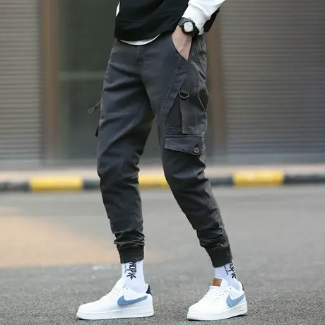 百搭男裤宽松工装裤潮流裤子男款夏季透气男士上档次裤子商品大图