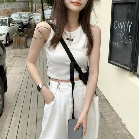 无袖背心女夏季外穿带胸垫美背网红爆款运动内衣吊带一体文胸内搭商品大图