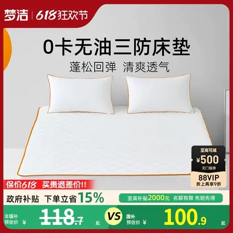 梦洁家纺家用宿舍学生单人床垫保护垫乳胶垫床笠卧室租房专用垫子商品大图