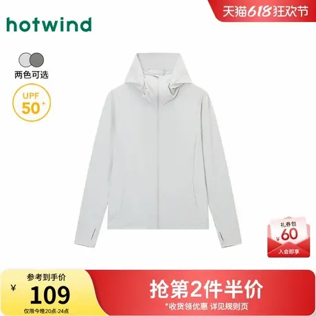 热风女装女士连帽防晒服25夏新款宽松防晒外套户外防紫外线上衣商品大图