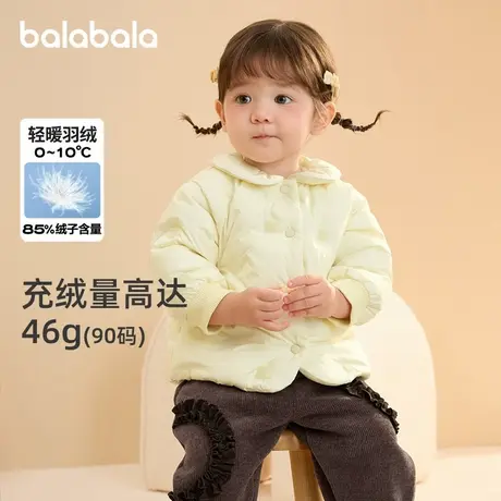 巴拉巴拉羽绒服女婴童冬季新款宝宝时尚百搭精致萌轻薄鸭绒外套商品大图