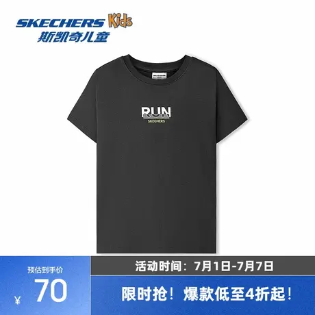 斯凯奇2025夏款男女通用圆领短袖T恤缤纷休闲柔软透气百搭耐穿商品大图