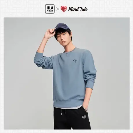 【华夫格套装】HLA/海澜之家中国心卫衣秋季季圆领情侣卫裤男女图片
