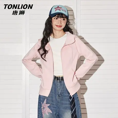 唐狮官方连帽卫衣外套女2026新款春季运动衫瑜伽服显瘦帽衫上衣VC图片
