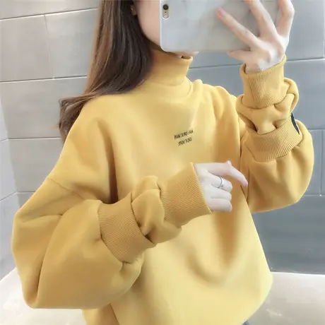 韩版女装2023年新款秋装加绒加厚宽松女士卫衣外套ins潮秋冬百搭图片