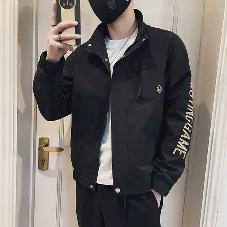 2023春装男士夹克外套男装工装刺绣网红潮牌潮流休闲学生运动百搭图片