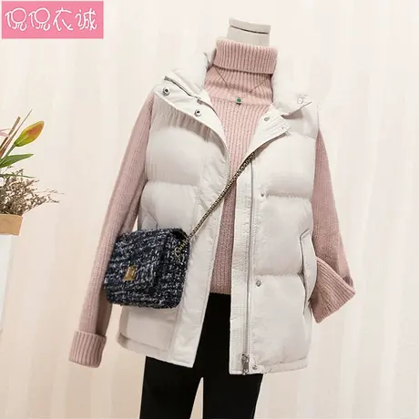 2024秋冬新款羽绒棉马甲女短款学生韩版宽松坎肩棉袄背心马夹外套商品大图