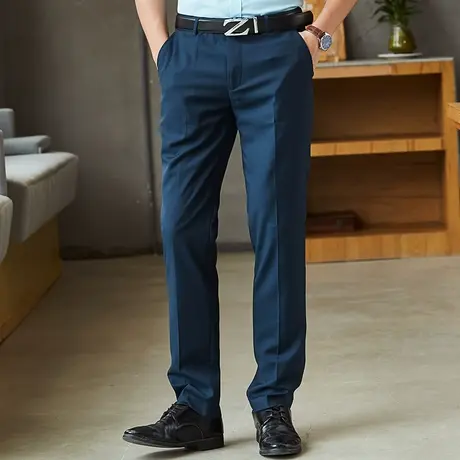 邮储蓄银行工作服男士加绒西装裤蓝绿邮政邮局工装西裤工作长裤图片