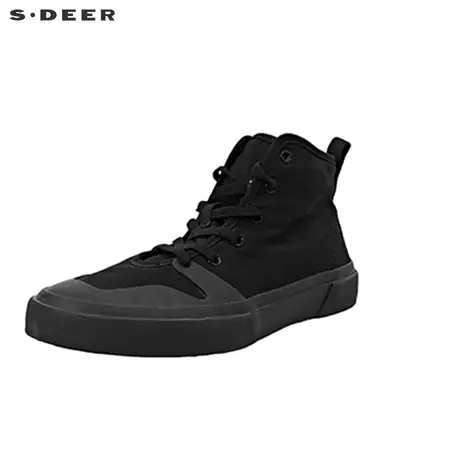 sdeer圣迪奥时尚拼接高帮帆布鞋S20183940🚛图片