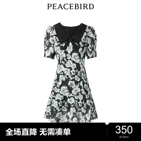 【商场同款】太平鸟女装2023年秋季新款翻领碎花连衣裙A1FAD2E01图片
