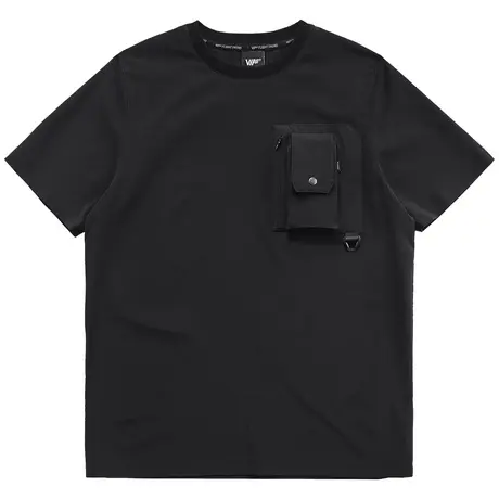 VIP夏季短袖t恤男潮牌机能多口袋半袖打底衫宽松运动体恤薄款上衣商品大图