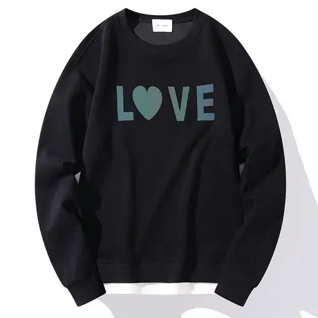 2022新款潮流百搭宽松卫衣男士印花圆领长袖T恤外套简约时尚男装商品大图