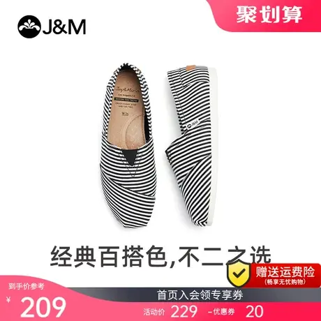 快乐玛丽布鞋女2023春夏新款懒人一脚蹬平底休闲百搭舒适帆布鞋女图片