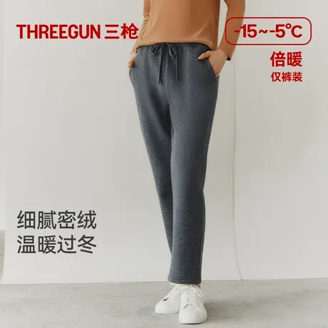 三枪家居服2025秋冬女睡裤加厚密绒卫裤长裤休闲通勤可外穿家居裤商品大图