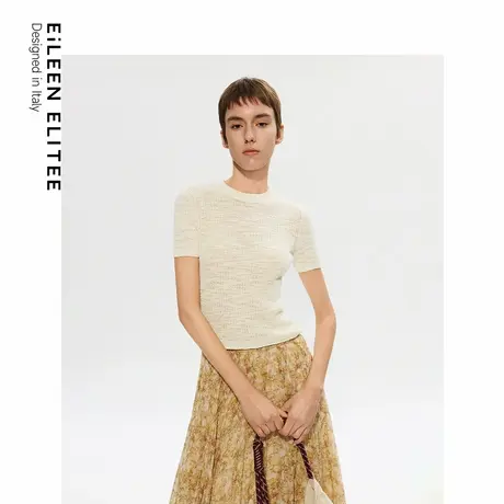 【七七酱直播间】朗姿欧洲EiLEEN ELITEE2025年夏季新款修身针织商品大图