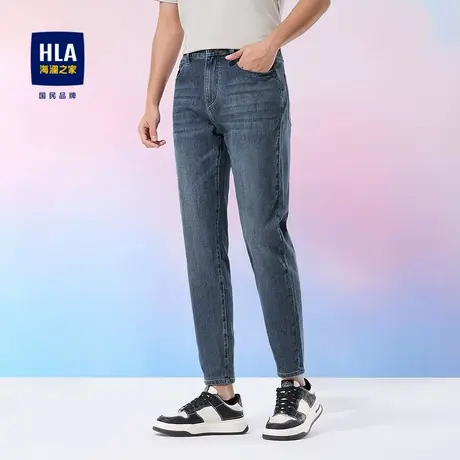 HLA/海澜之家SPRINTING SMILE系列牛仔九分裤25春夏新锥形裤男商品大图