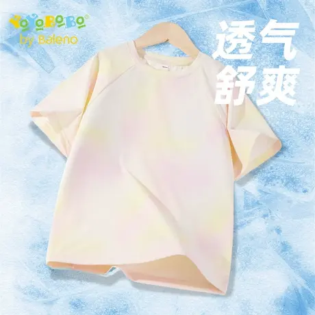班尼路童装YBB系列女童短袖t恤2025新款儿童运动防晒上衣冰丝凉感商品大图
