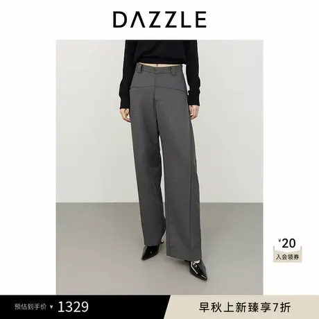 DAZZLE地素 裤子2024冬季新款精纺结构长裤商品大图