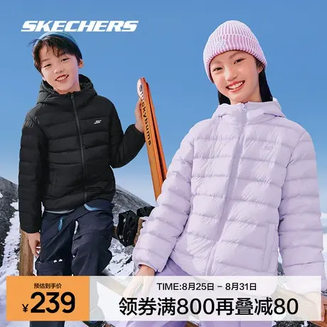 Skechers斯凯奇童装羽绒服男女童同短款保暖抗静电远红外升温外套商品大图