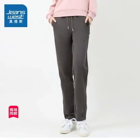【商场同款】真维斯女装2025秋季新款 修身显瘦百搭加绒保暖卫裤商品大图