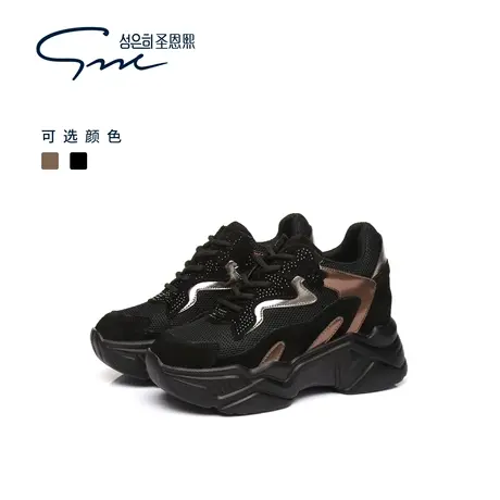 圣恩熙 春季时尚休闲鞋内增高女鞋厚底2024新款网红老爹鞋女ins潮商品大图