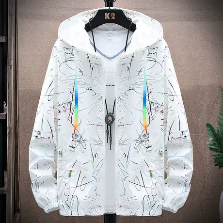 防晒衣男士夏季薄款2023新款男款冰丝防晒服男透气潮牌青少年外套商品大图