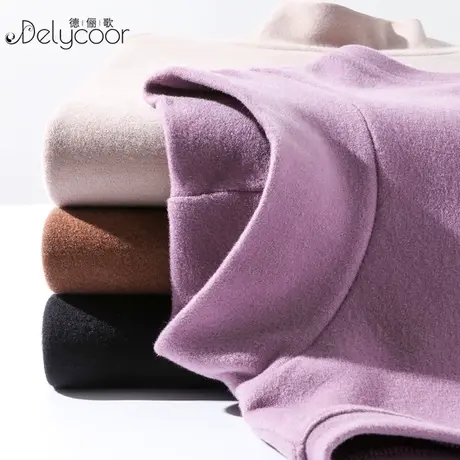 双面磨毛加厚半高领德绒打底衫女秋冬季保暖背心纯色内搭发热上衣商品大图