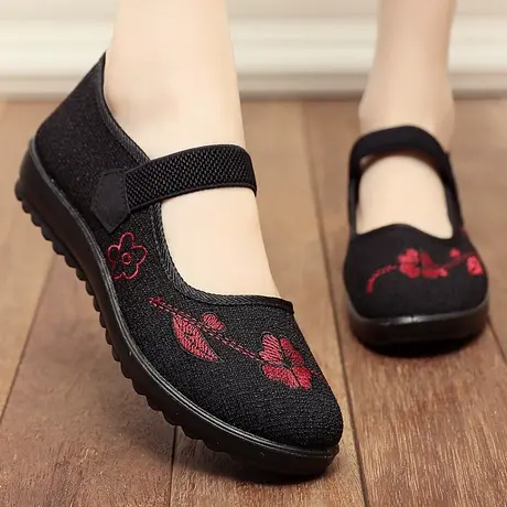 帆布鞋老人女鞋老北京布鞋妈妈款夏老年人母亲夏季软底官方老人鞋商品大图