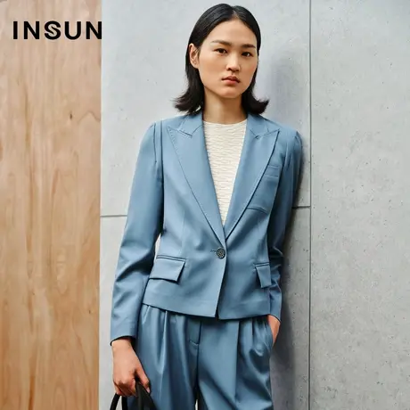 INSUN恩裳专选秋季箱型肌理感西装外套商品大图