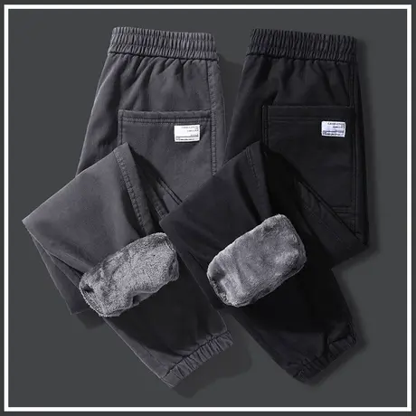 秋冬季加绒加厚工装裤男士保暖外穿休闲裤子男裤2024新款棉裤冬装商品大图