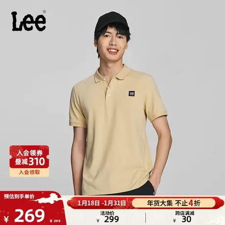 Lee24早春新品标准版小logo男款翻领短袖polo衫休闲LMT008159205图片