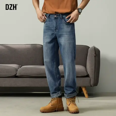 男士牛仔长裤男春季痞帅高级感裤子美式高街休闲裤春季直筒牛仔裤商品大图