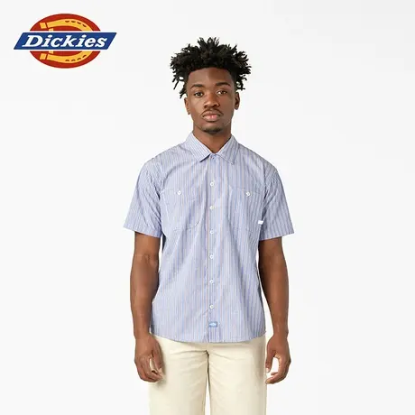 Dickies精英街潮系列 条纹工装短袖衬衫图片