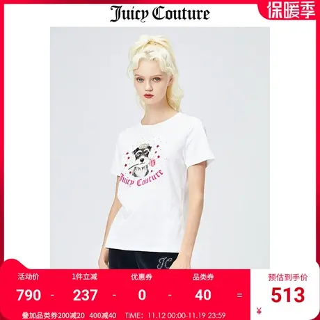 Juicy Couture橘滋短袖T恤女夏季新款美式纯棉半袖上衣百搭短袖T商品大图