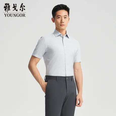 【商场同款】雅戈尔男士短袖衬衫夏季新款官方商务休闲短袖衬衫男图片