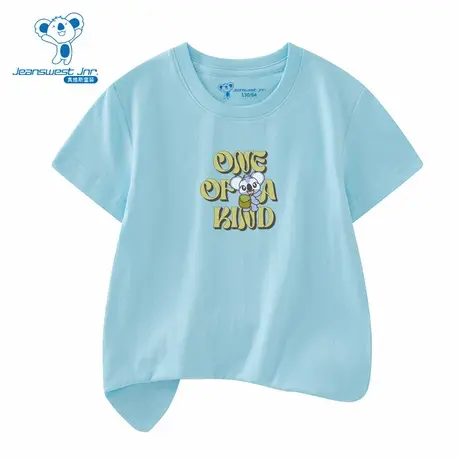 XD真维斯男童装2025夏季新款可爱风洋气卡通印花男款圆领短袖T恤图片