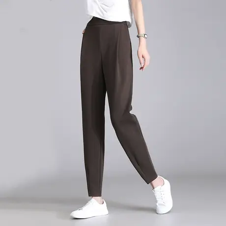 哈伦裤女夏季薄款大码高腰宽松休闲裤九分百搭弹力显瘦小脚萝卜裤商品大图